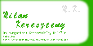 milan kereszteny business card